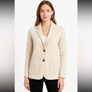 J.Crew Juliette Sweater Blazer in Oatmeal | Women’s XXS | 100% Cotton